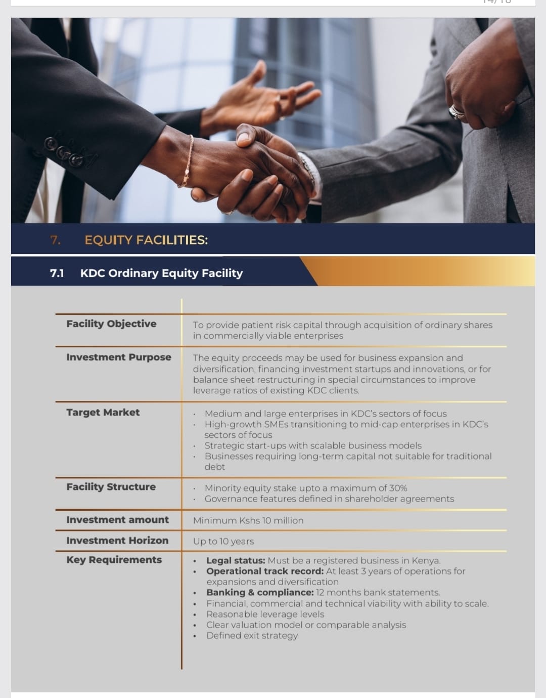 Ordinary Equity Facility